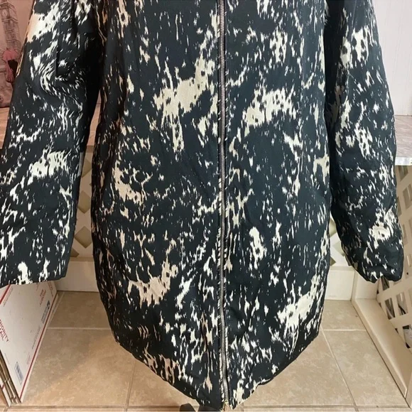 Moncler colliers reversible solid/printed puffer coat jacket hooded authentic - Picture 5 of 16